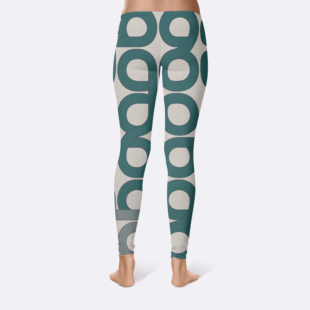 Concentric Loop Mosaic designer patterned leggings