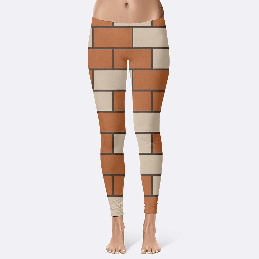 Offset Brick Lattice Rhythm stylish workout leggings