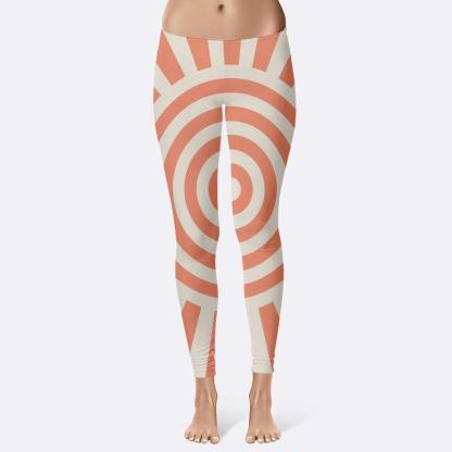 Radial Band Relay Pattern unique fashion leggings