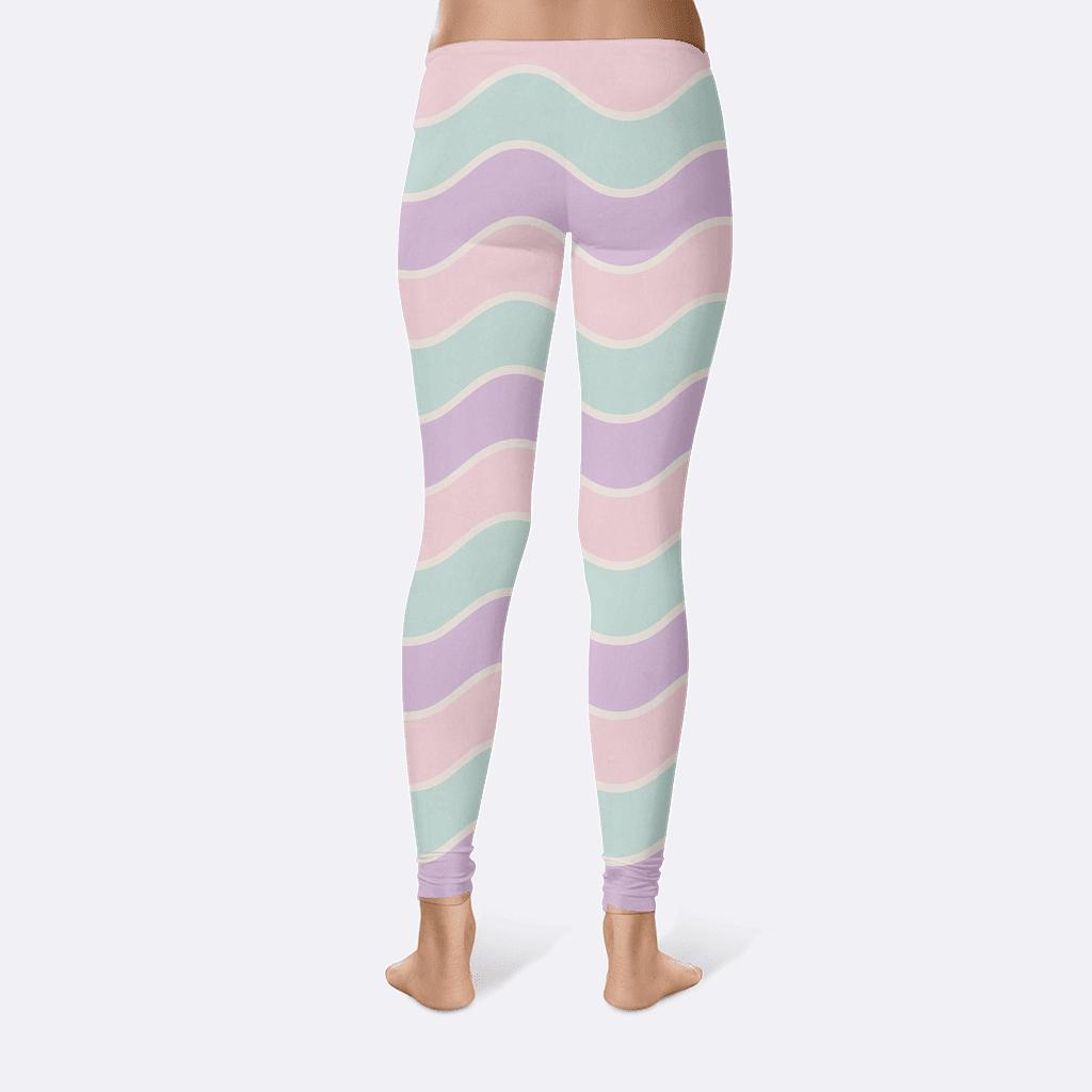 Wave Pattern Drift trendy athletic leggings