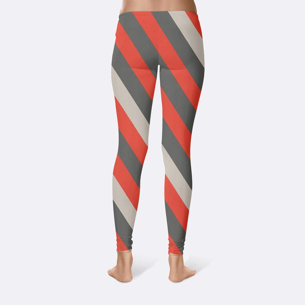 Diagonal Stripe Rhythm comfortable yoga leggings