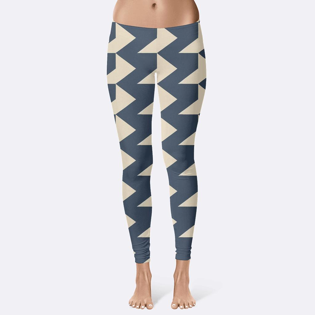 Diagonal Stair Array Structure trendy athletic leggings