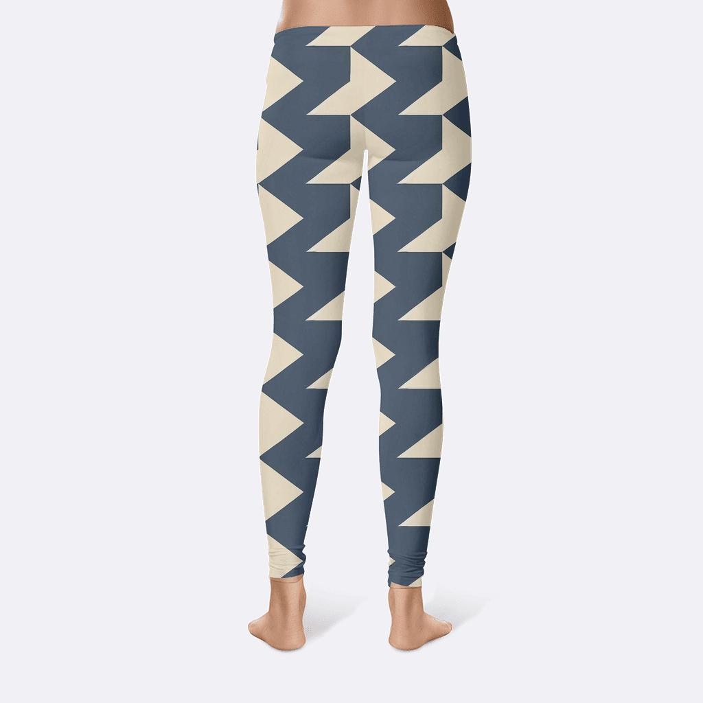 Diagonal Stair Array Structure trendy athletic leggings