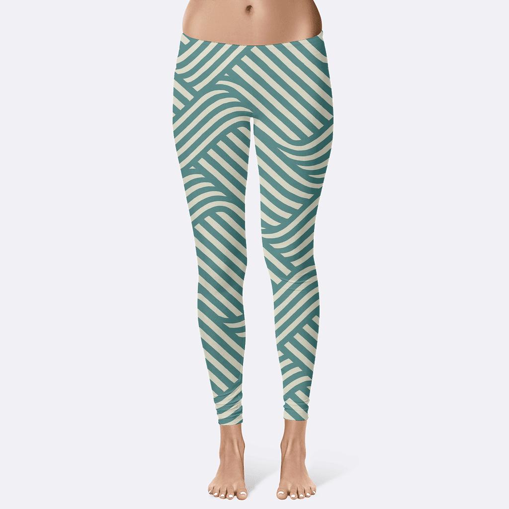Premium Moire Step Lattice custom leggings