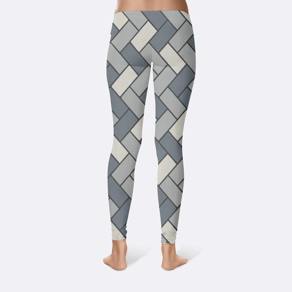 Herringbone Offset Grid Refined Weave soft cotton leggings