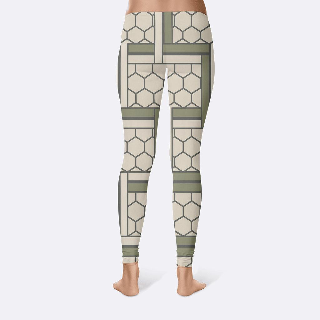 Interlock Stripe Weave Hex Grid comfortable yoga leggings