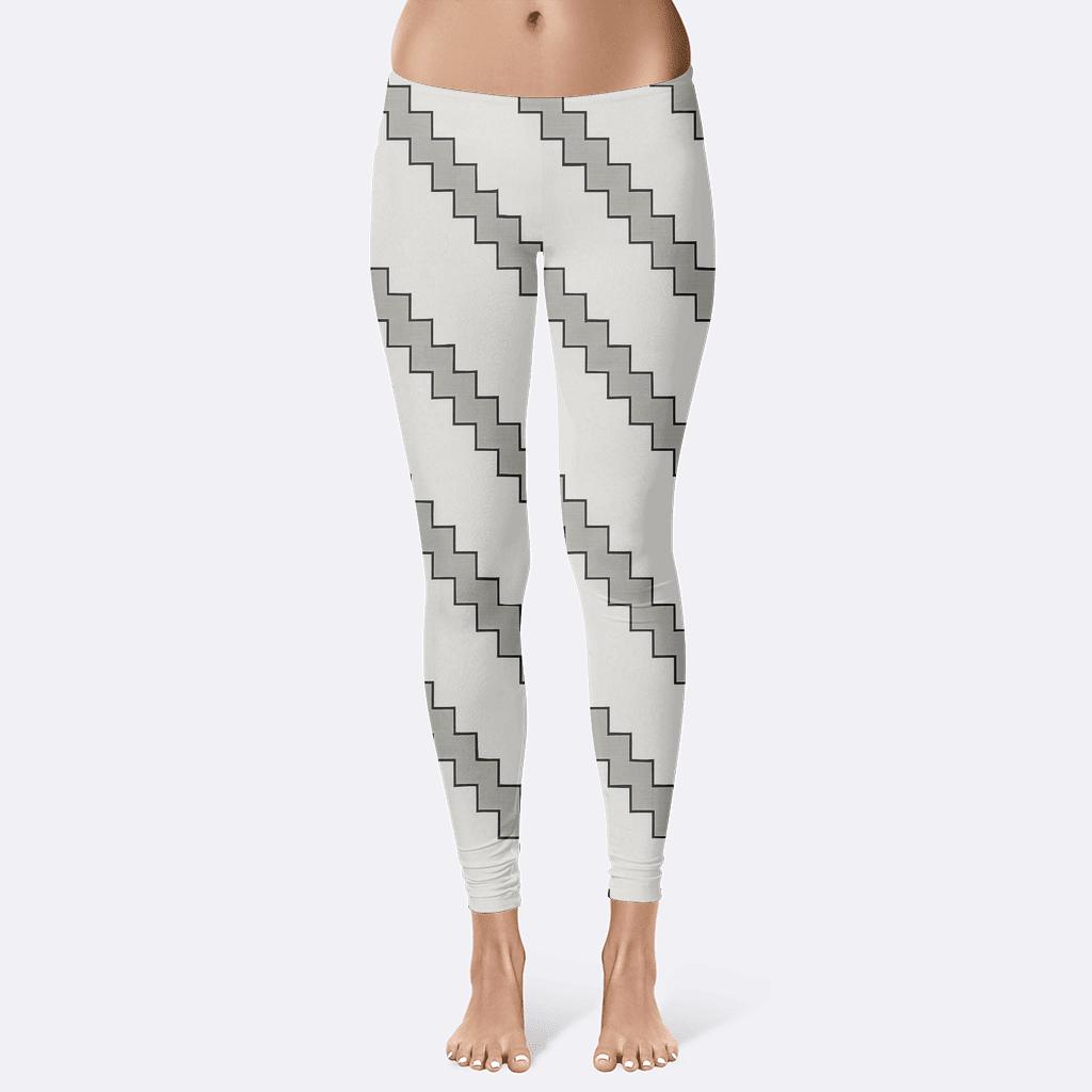 Diagonal Stair Weave Pattern high-waist leggings