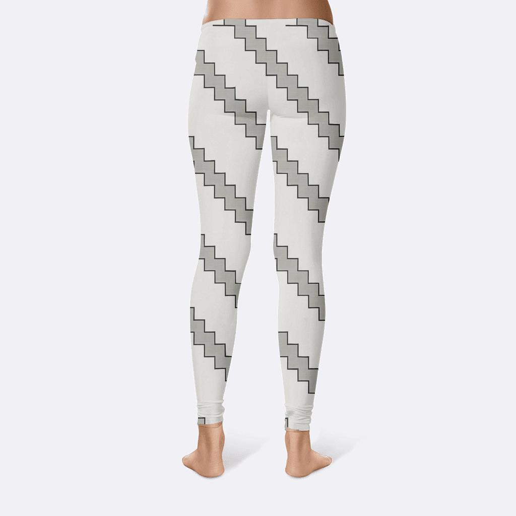 Diagonal Stair Weave Pattern high-waist leggings
