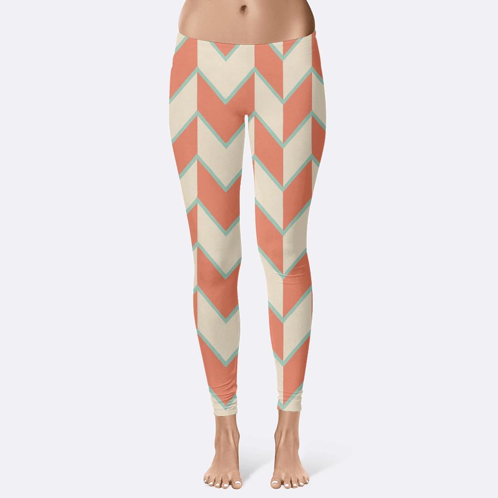 Interlock Chevron Weave personalized print leggings