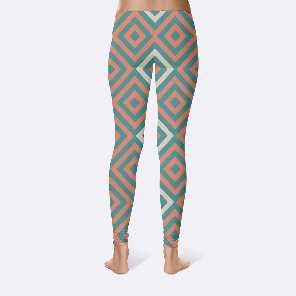 Nested Rhombus Flow Pattern soft cotton leggings