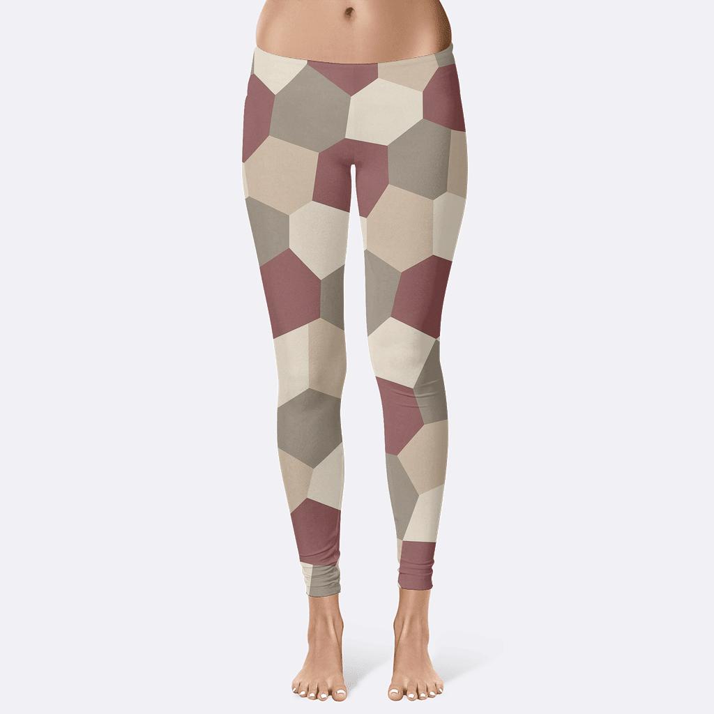 Irregular Polygon Quilt Scheme unique fashion leggings