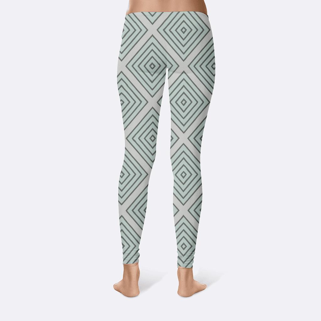 Nested Rhombus Grid soft cotton leggings