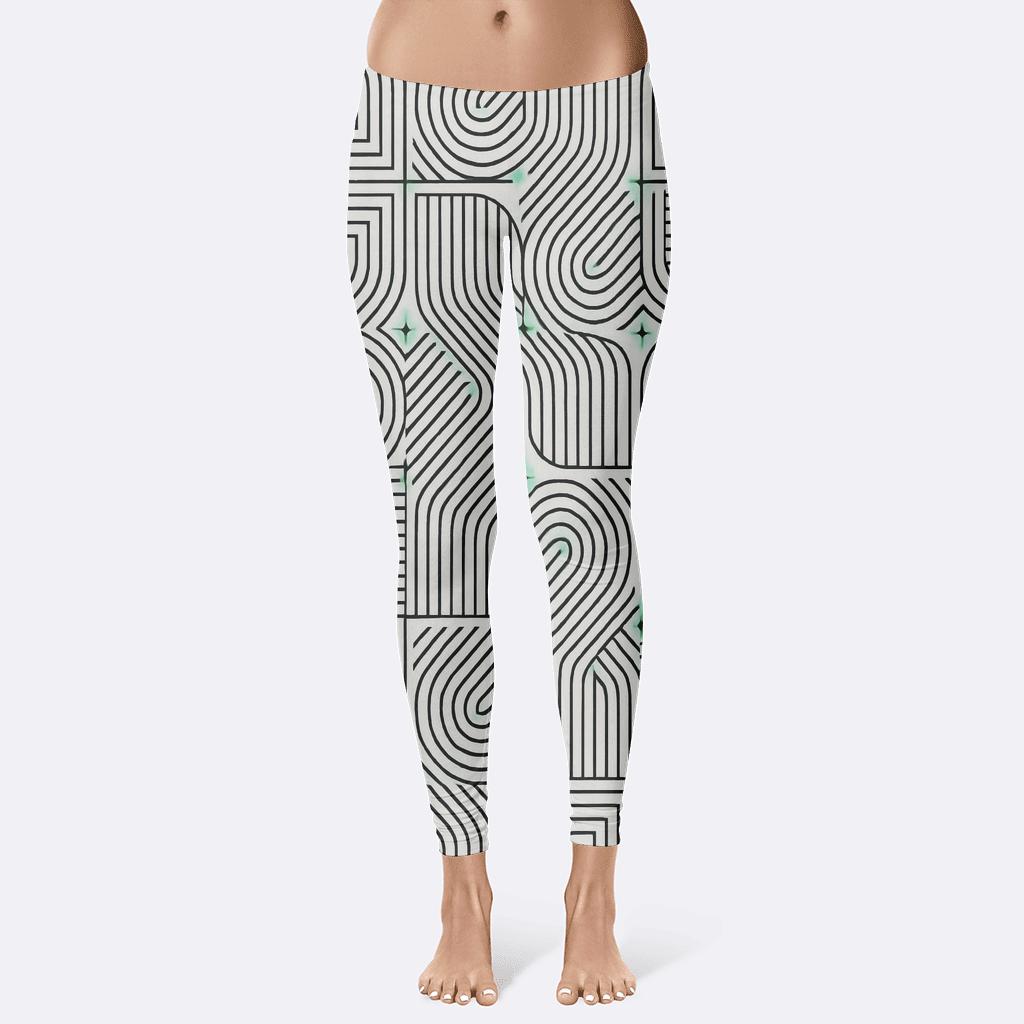 Moire Field Signature Grid unique fashion leggings