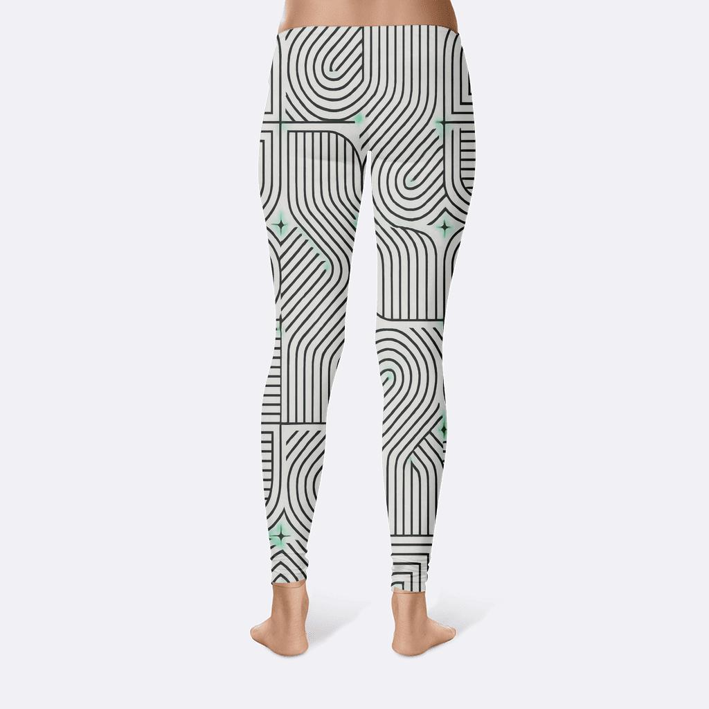 Moire Field Signature Grid unique fashion leggings