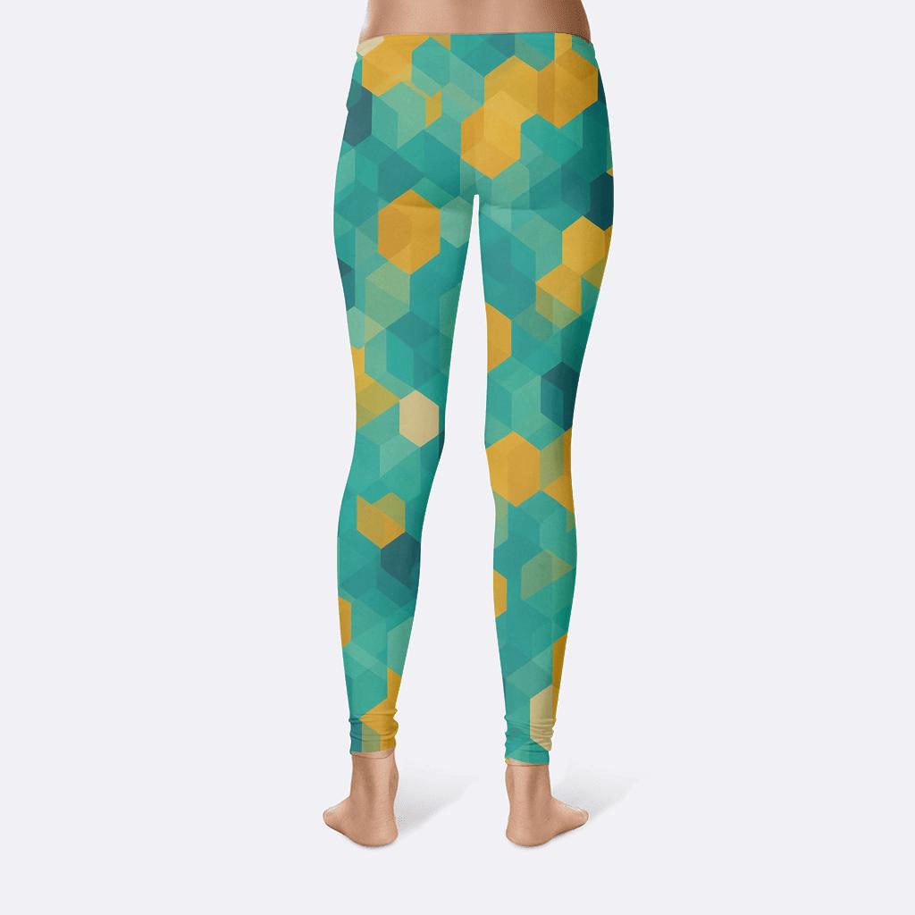 Hexagonal Honeycomb Dance soft cotton leggings
