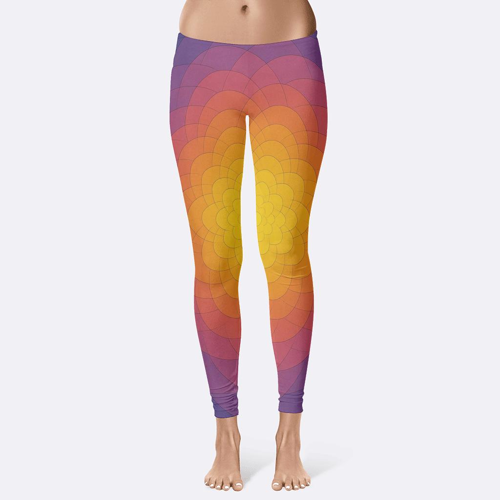 Circular Radial Cascade comfortable yoga leggings