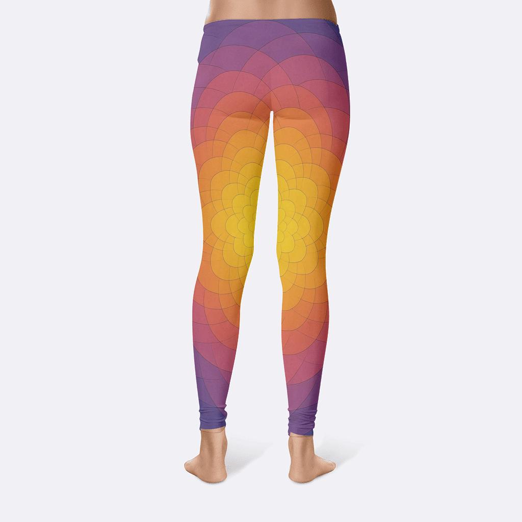 Circular Radial Cascade comfortable yoga leggings