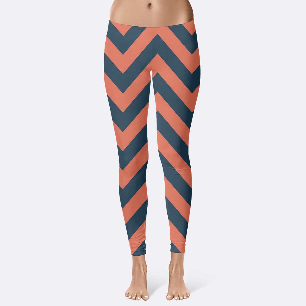 Chevron Rhythm Shift trendy athletic leggings