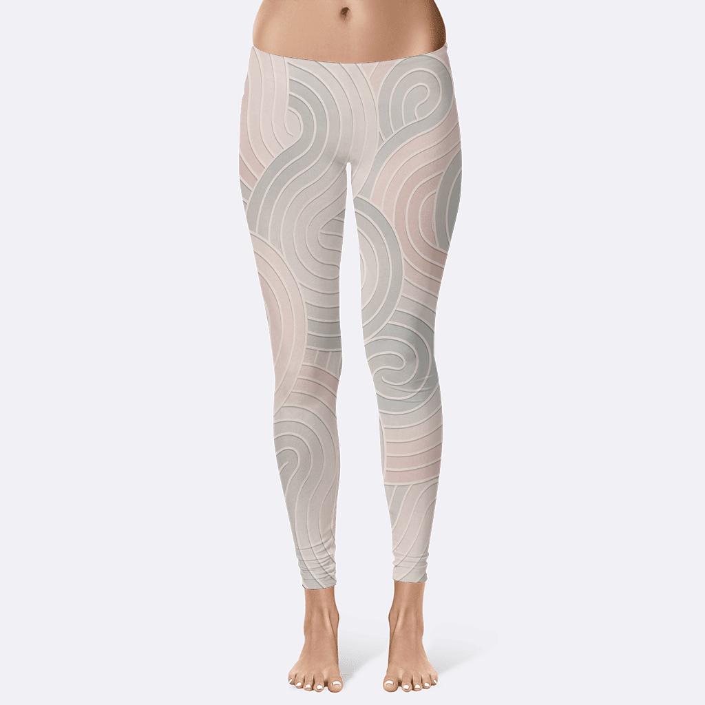 Concentric Circle Echoes trendy athletic leggings