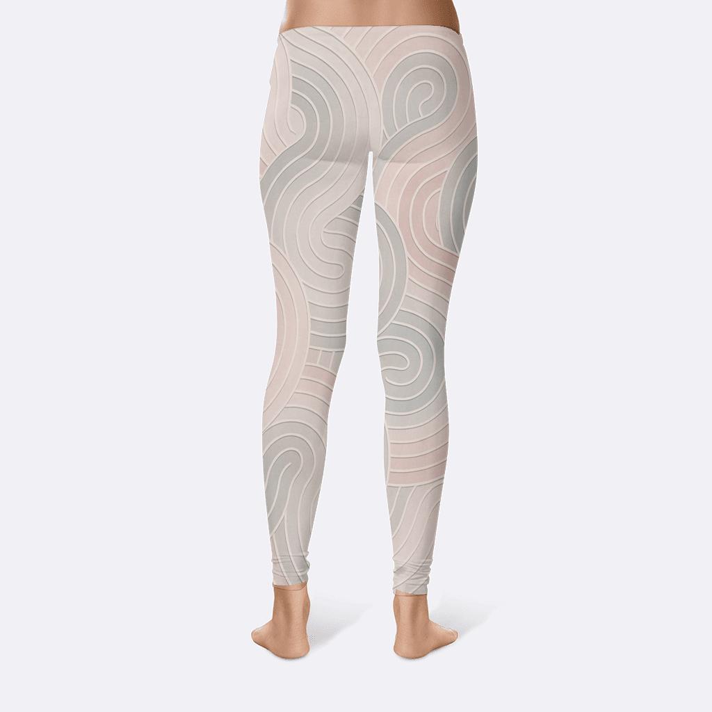 Concentric Circle Echoes trendy athletic leggings