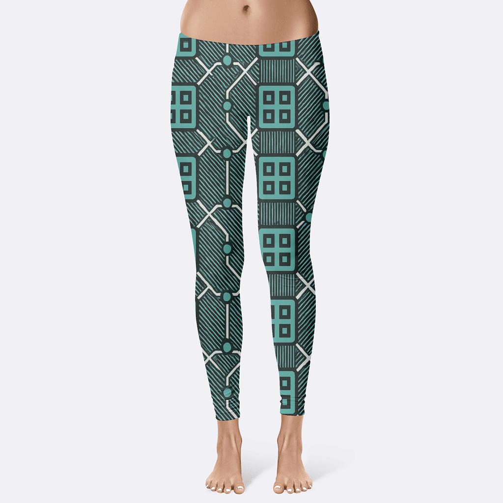 Interlace Resonance Grid unique fashion leggings