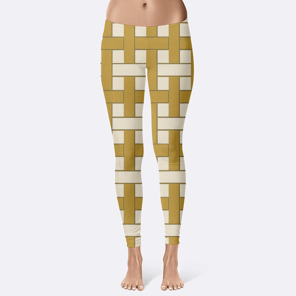 Stripe Interlock Weave stylish workout leggings