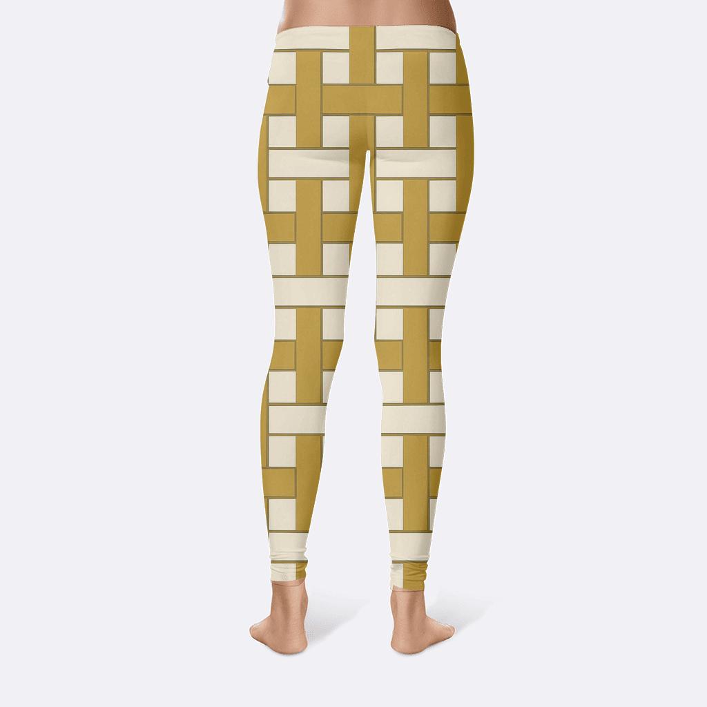 Stripe Interlock Weave stylish workout leggings