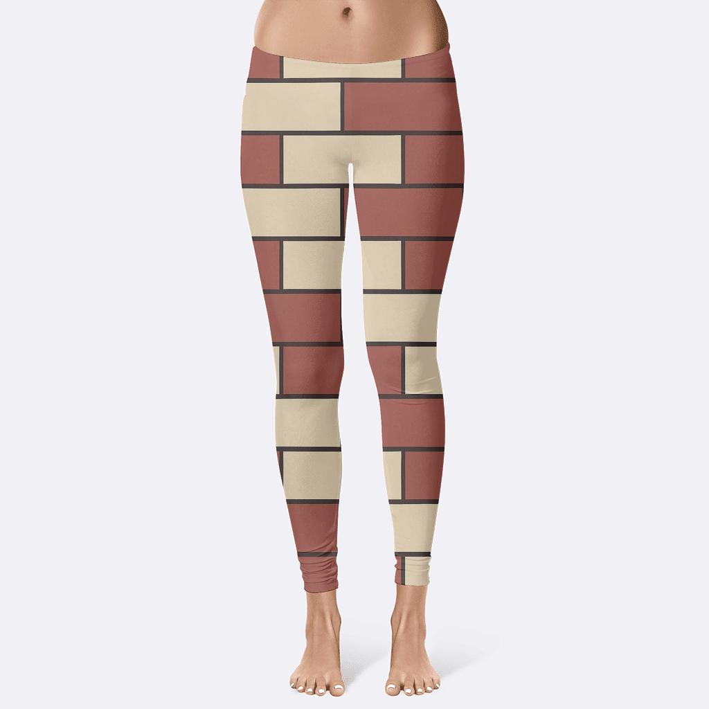 Signature Offset Brick Weave high-waist leggings