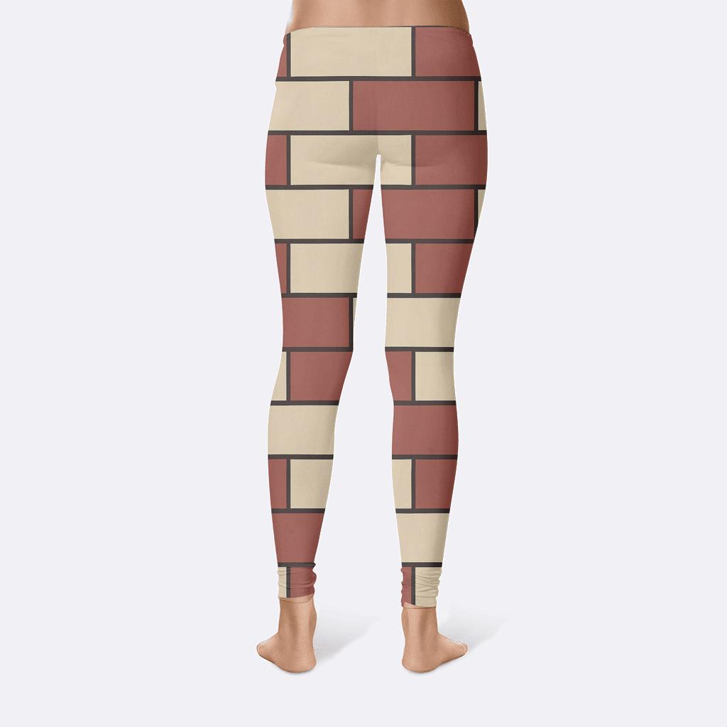 Signature Offset Brick Weave high-waist leggings