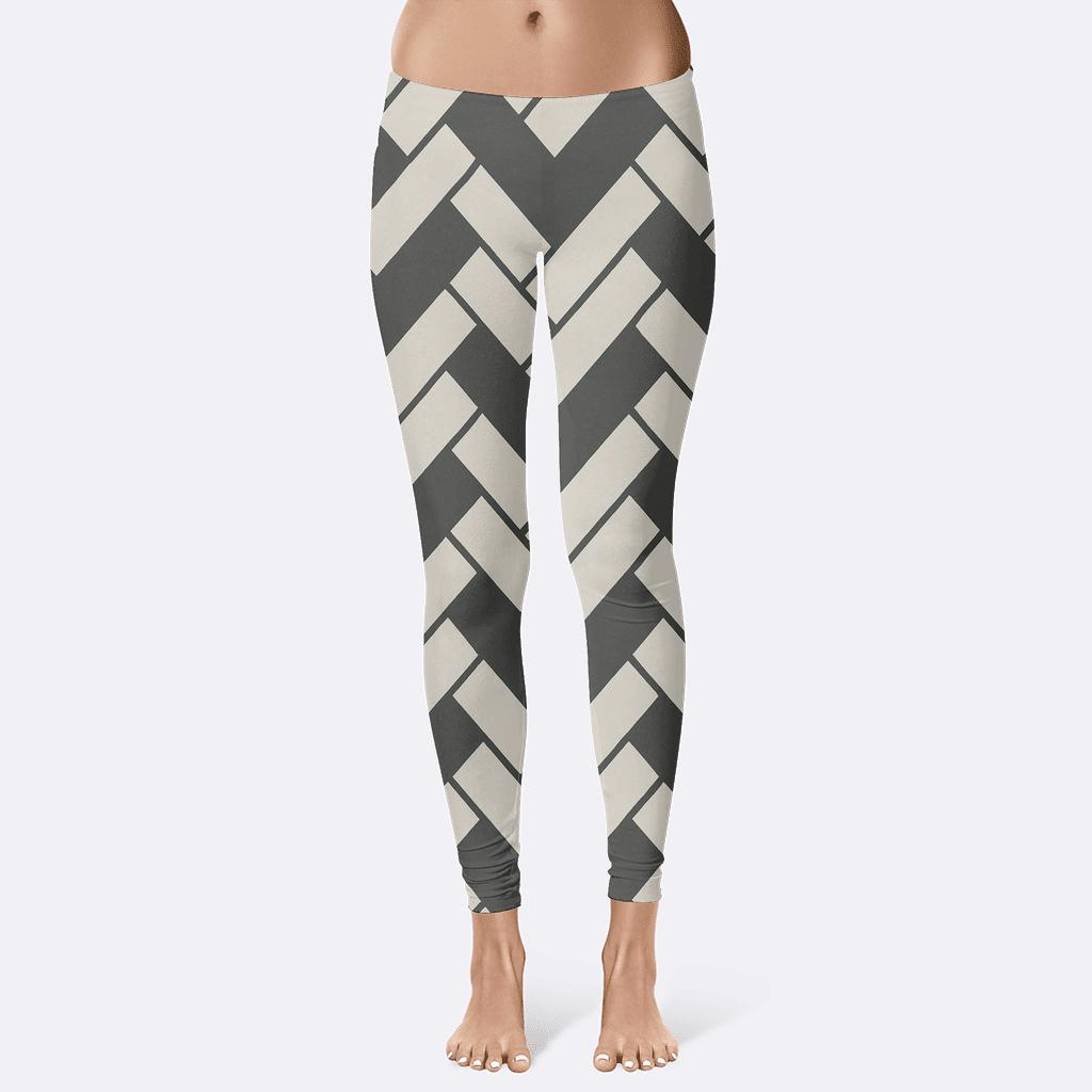 Herringbone Modern Repeat Study trendy athletic leggings