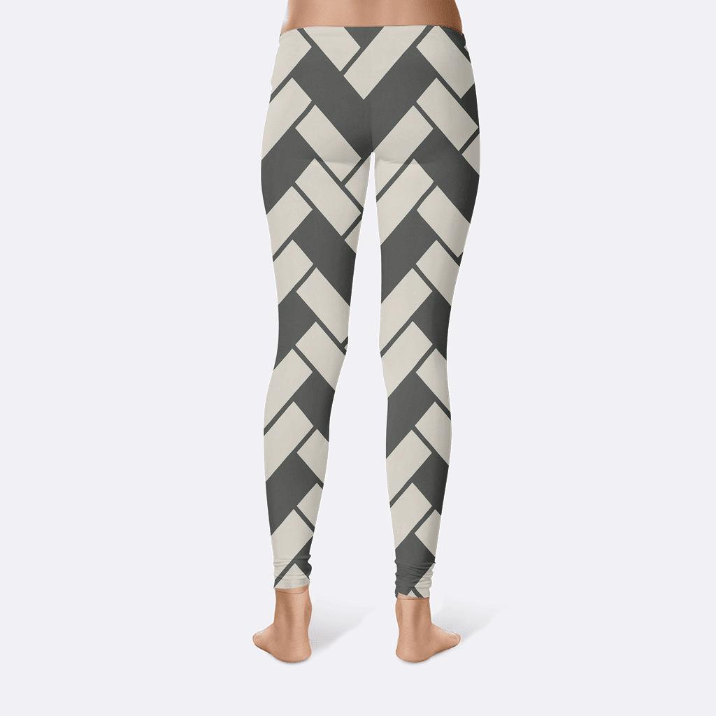Herringbone Modern Repeat Study trendy athletic leggings
