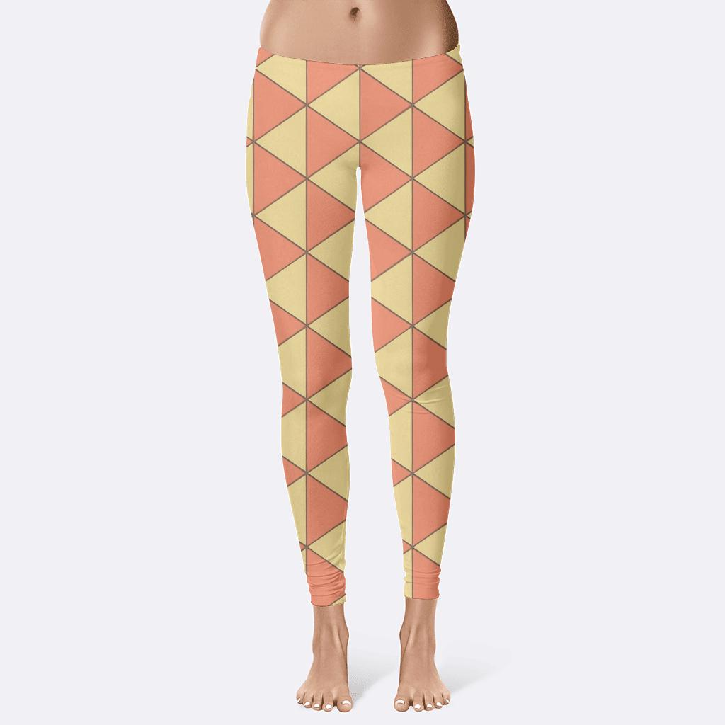 Offset Rhombus Prime Quilt soft cotton leggings