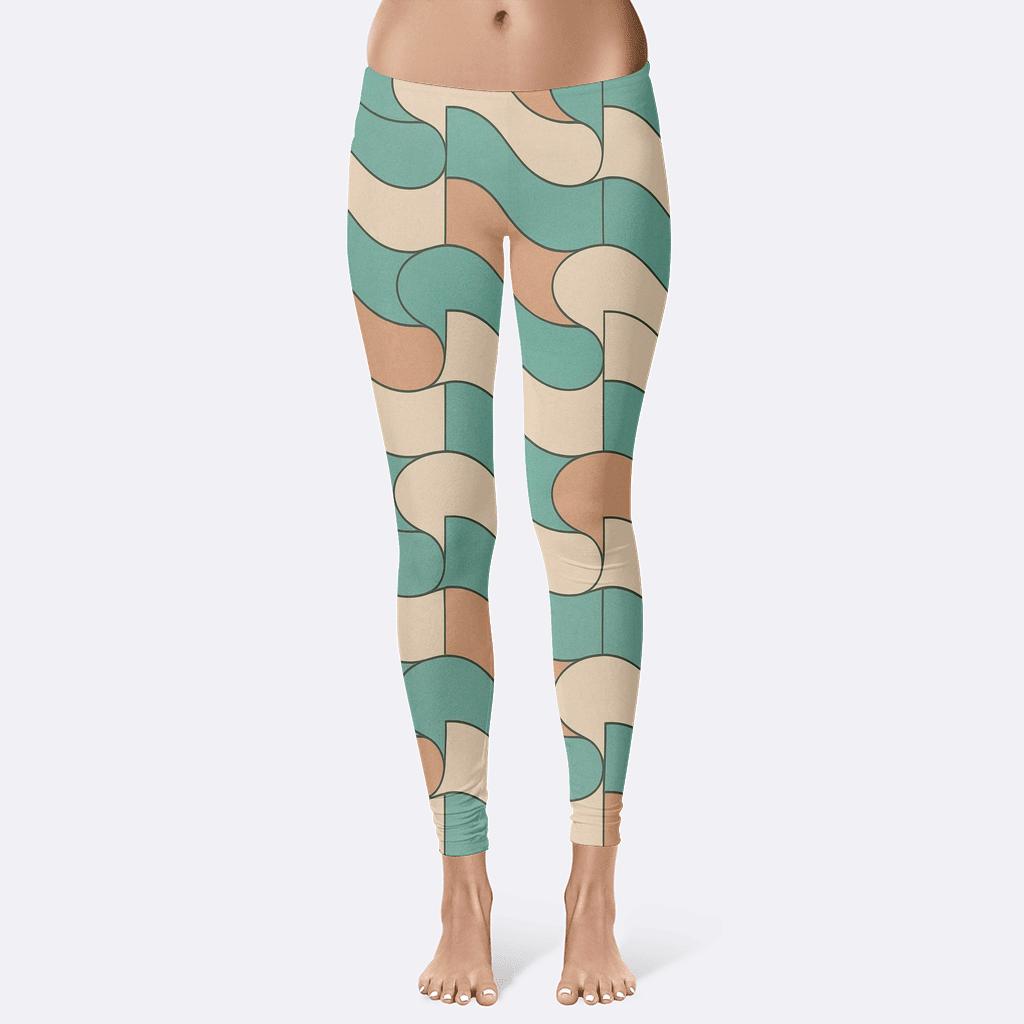 Wave Tessellation Mosaic high-waist leggings