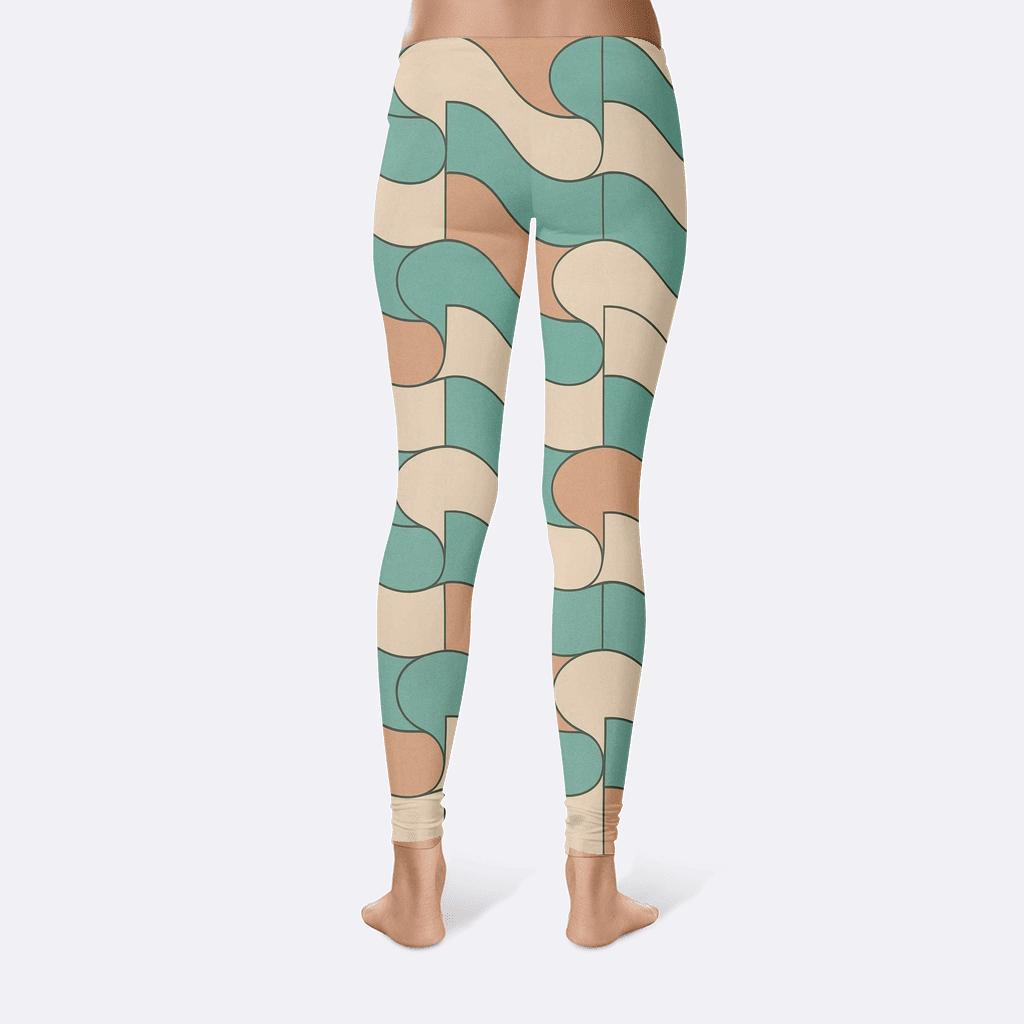 Wave Tessellation Mosaic high-waist leggings