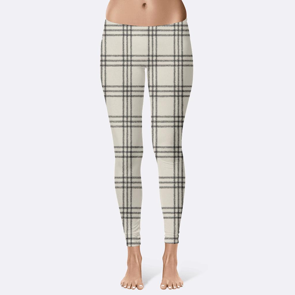 Orthogonal Crosshatch Lines stylish workout leggings