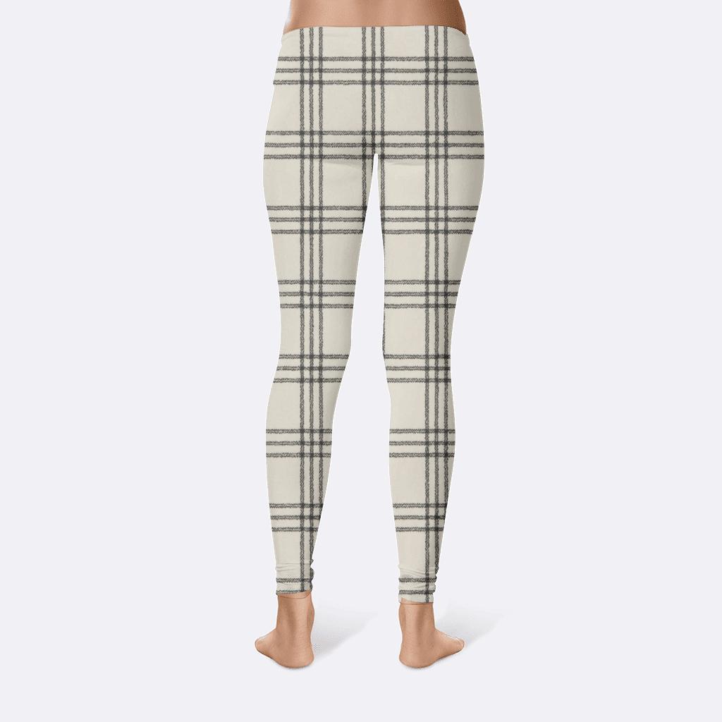 Orthogonal Crosshatch Lines stylish workout leggings