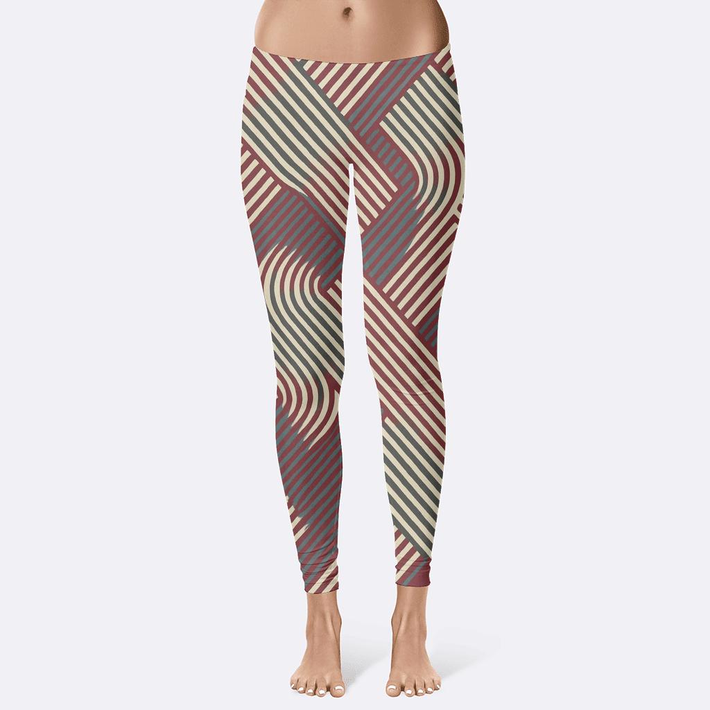 Moire Linefield Deluxe high-waist leggings