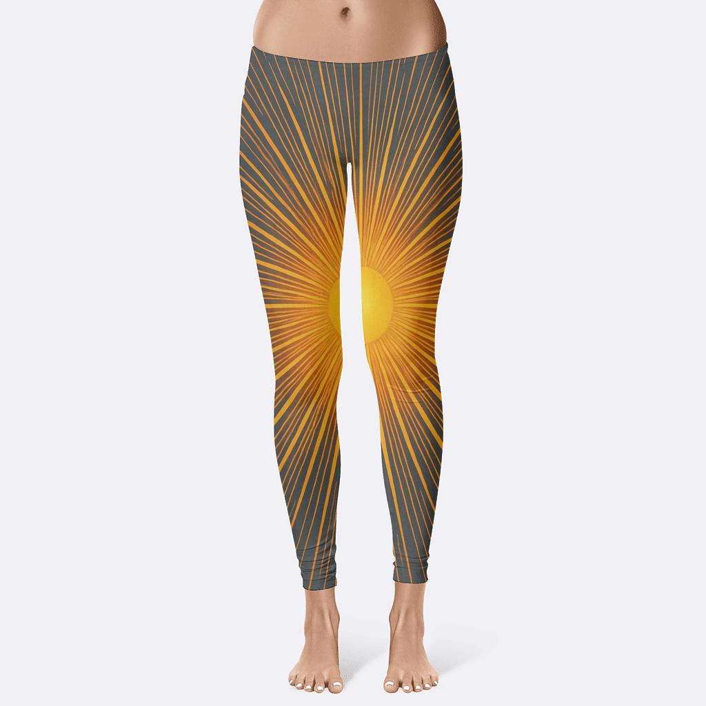 Radial Sunburst Tile stylish workout leggings