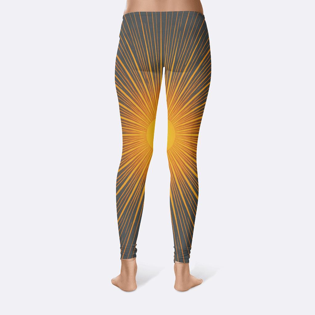 Radial Sunburst Tile stylish workout leggings