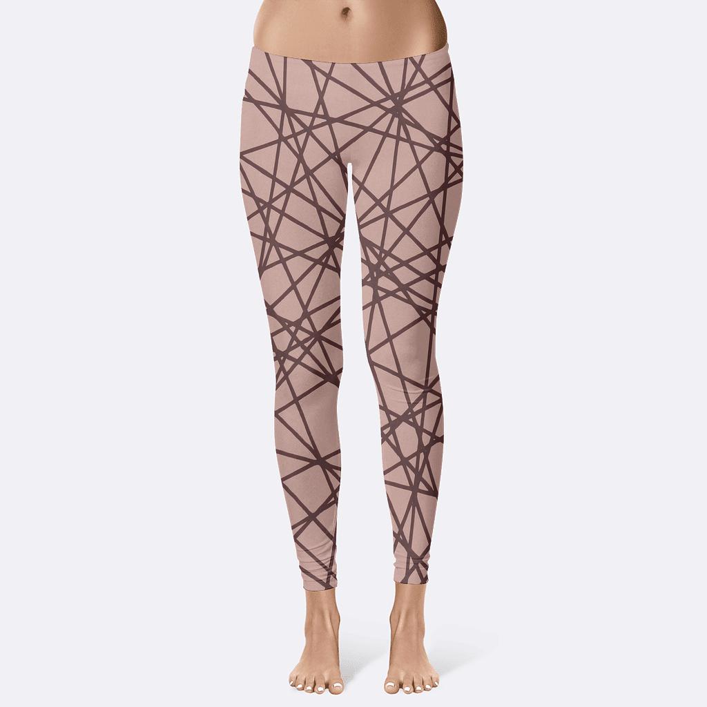Intersecting Line Network comfortable yoga leggings