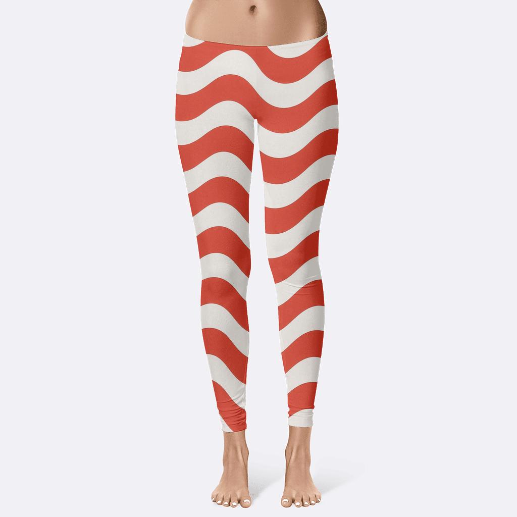Wavy Stripe Composition stylish workout leggings