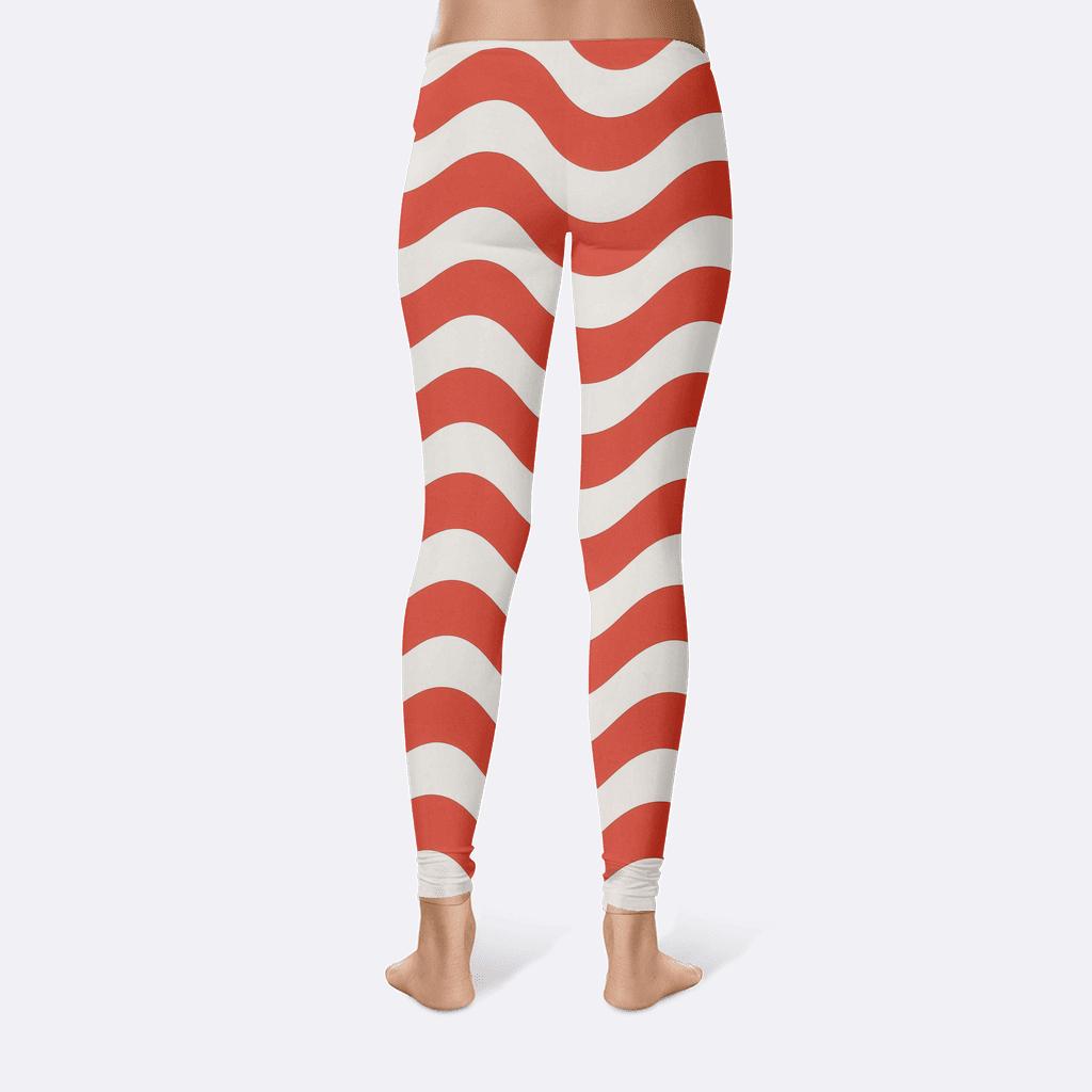 Wavy Stripe Composition stylish workout leggings