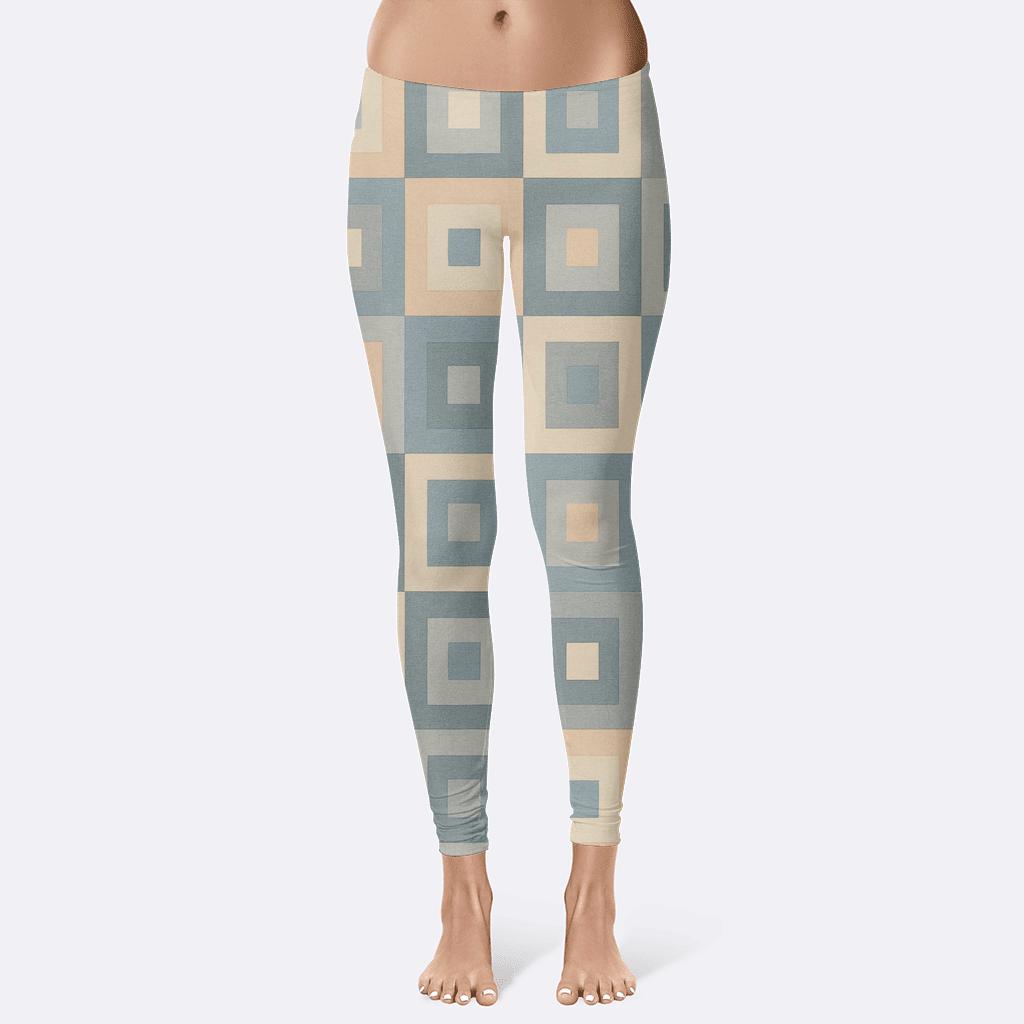 Multi-Tone Quilted Pattern soft cotton leggings