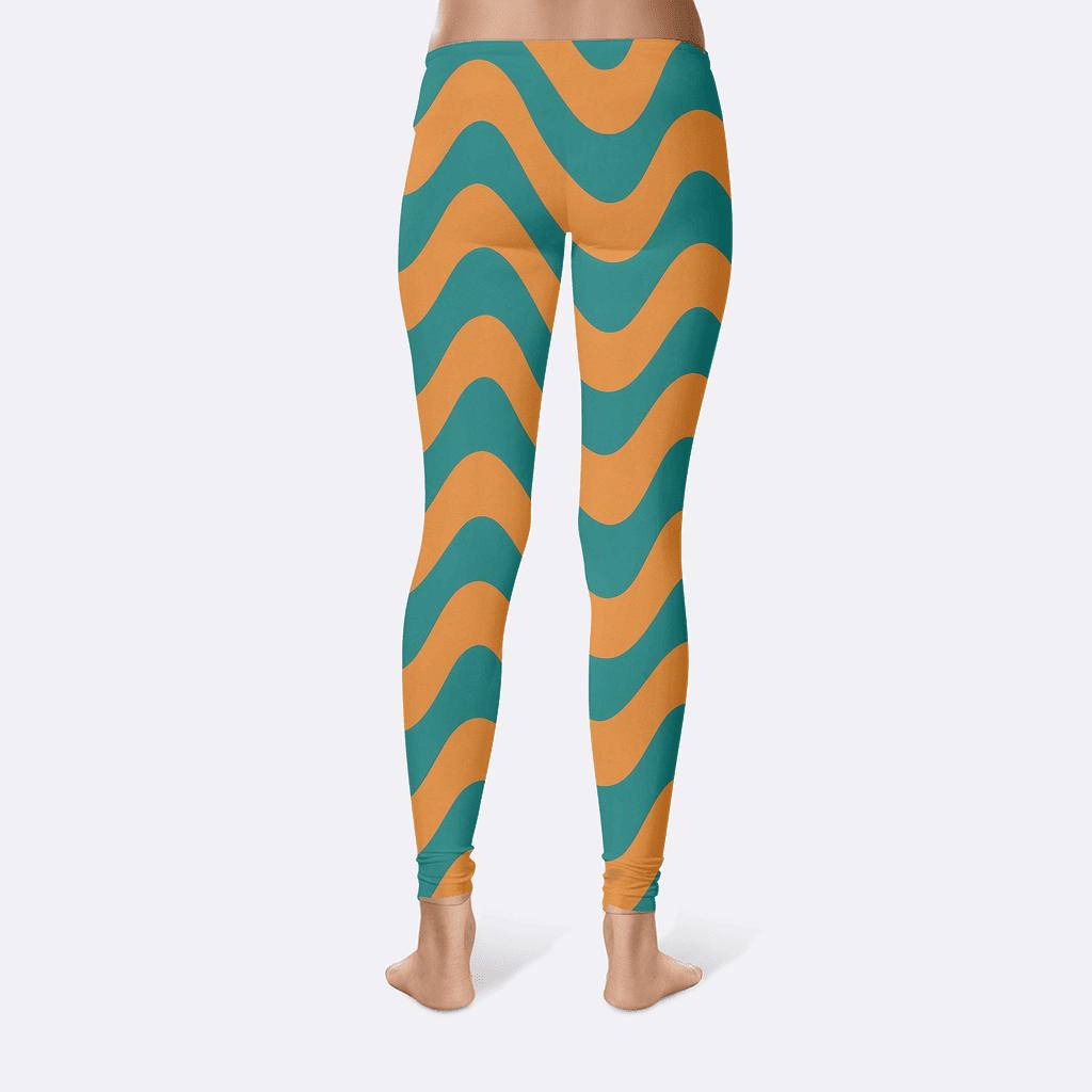 Zigzag Wave Overlay soft cotton leggings
