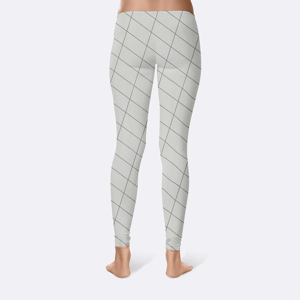Skewed Grid Undulation stylish workout leggings