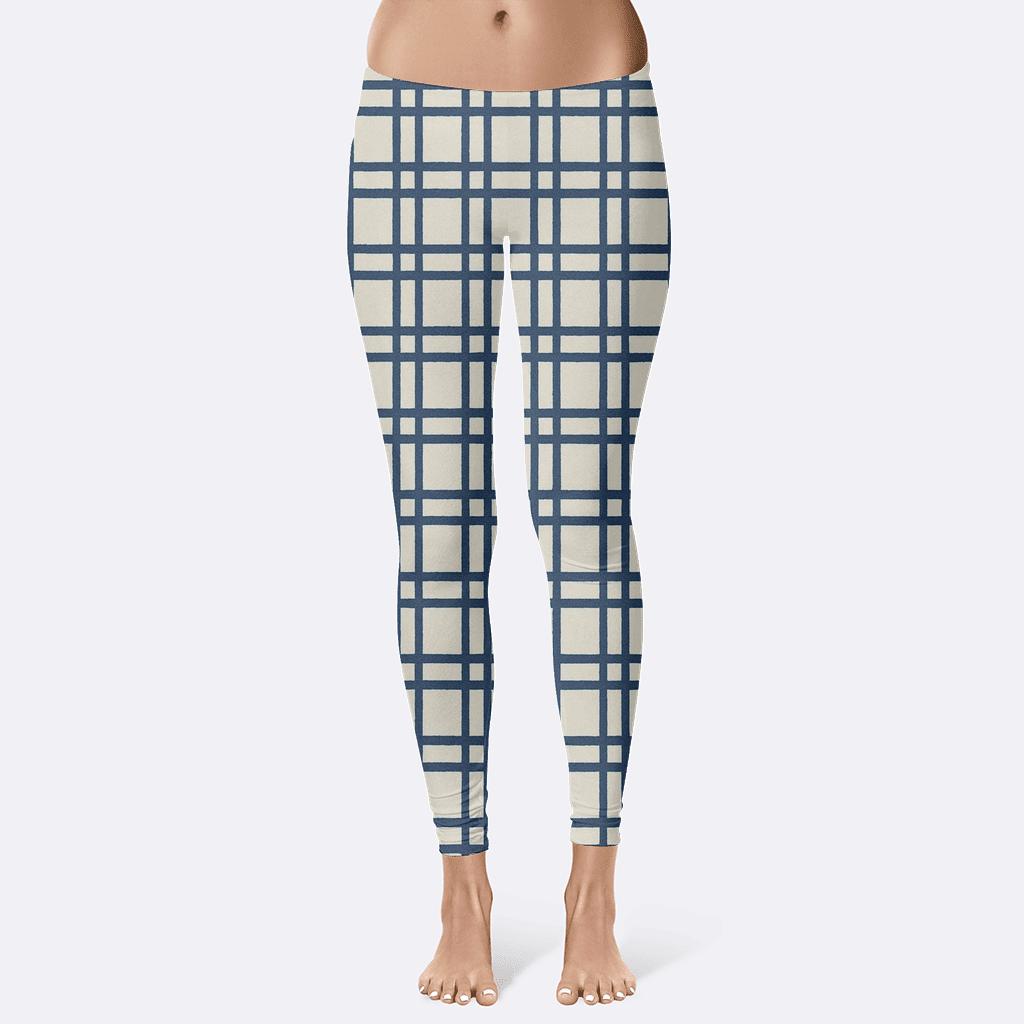 Orthogonal Crosshatch Study soft cotton leggings