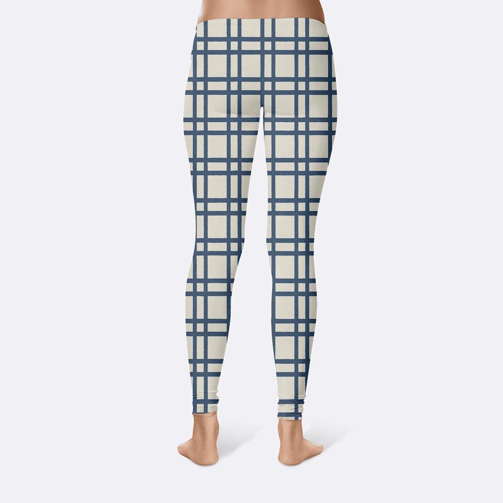 Orthogonal Crosshatch Study soft cotton leggings
