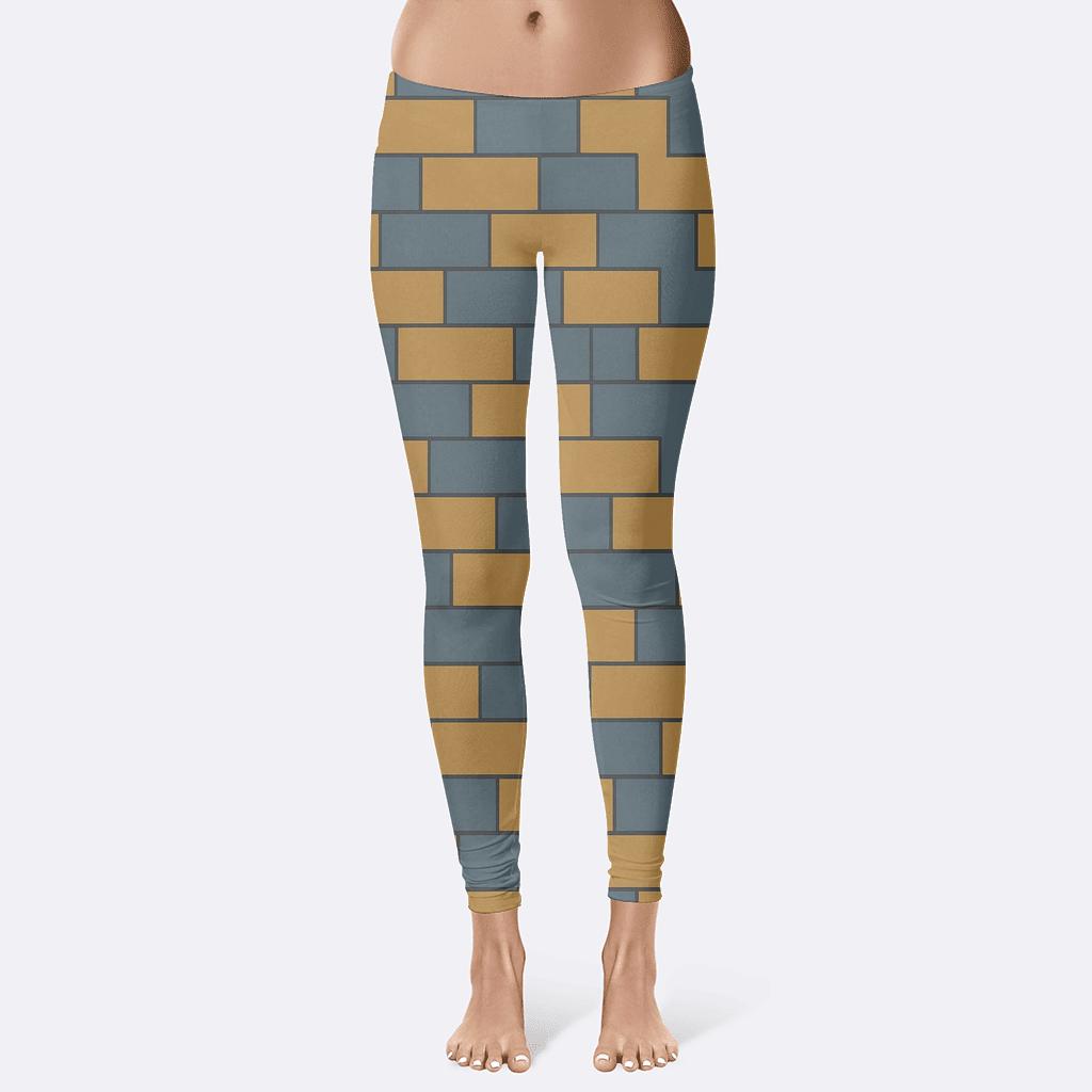 Offset Brick Lattice stylish workout leggings