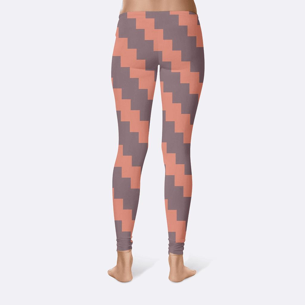 Diagonal Stair Array comfortable yoga leggings