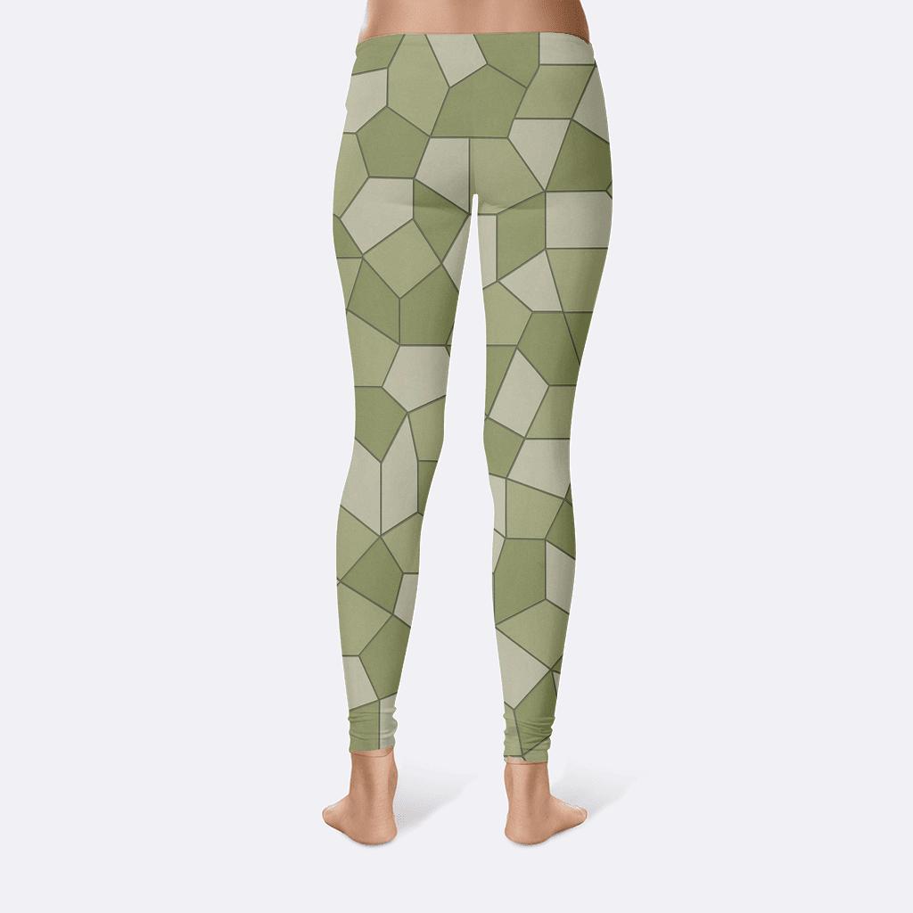 Irregular Polygon Quilt designer patterned leggings
